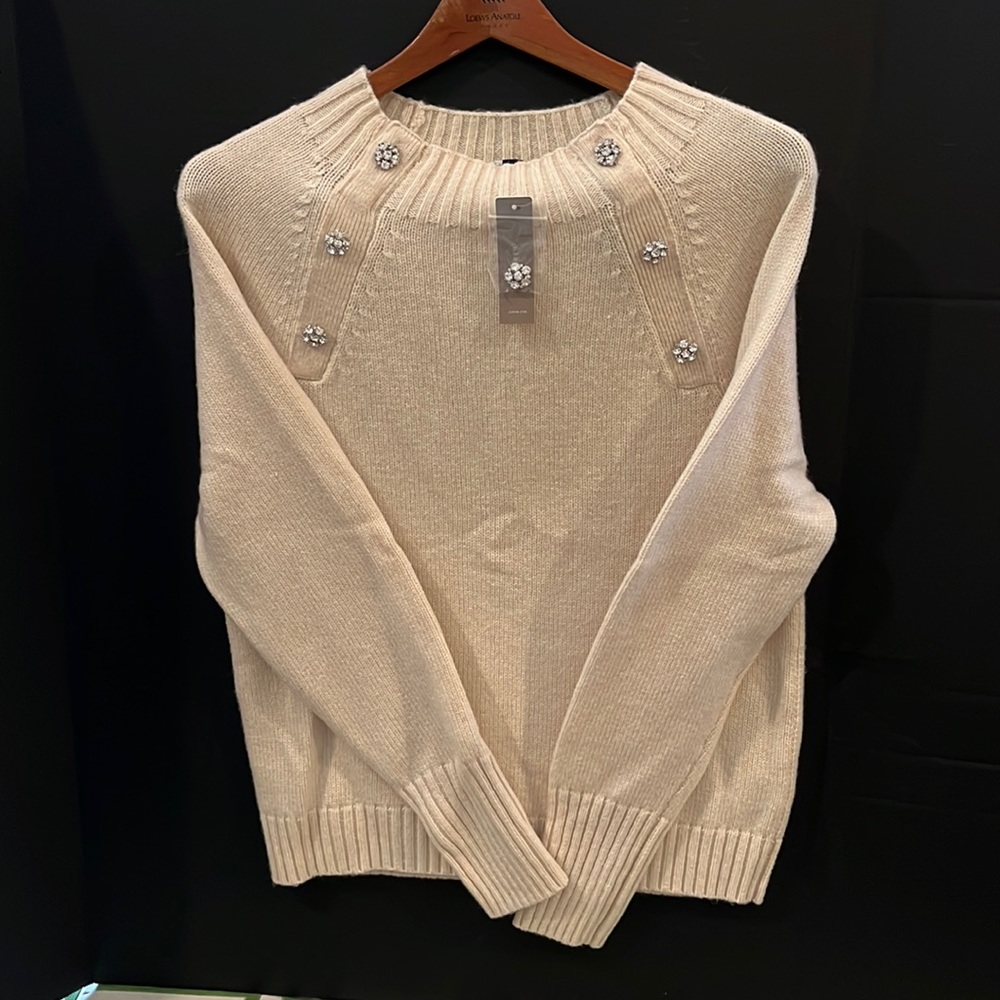 J Crew sweater with jewel buttons
